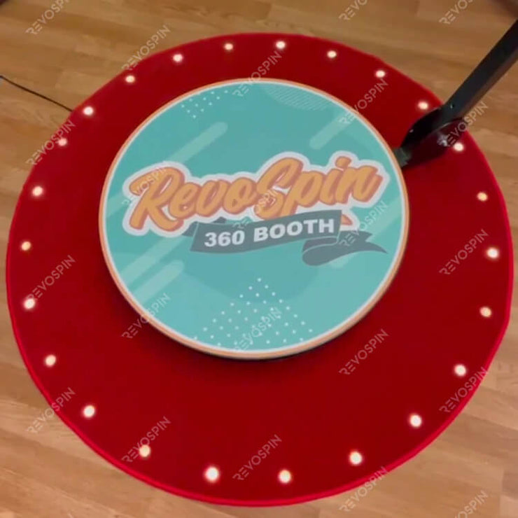 47” Round Red LED Carpet 360 Photo Booth